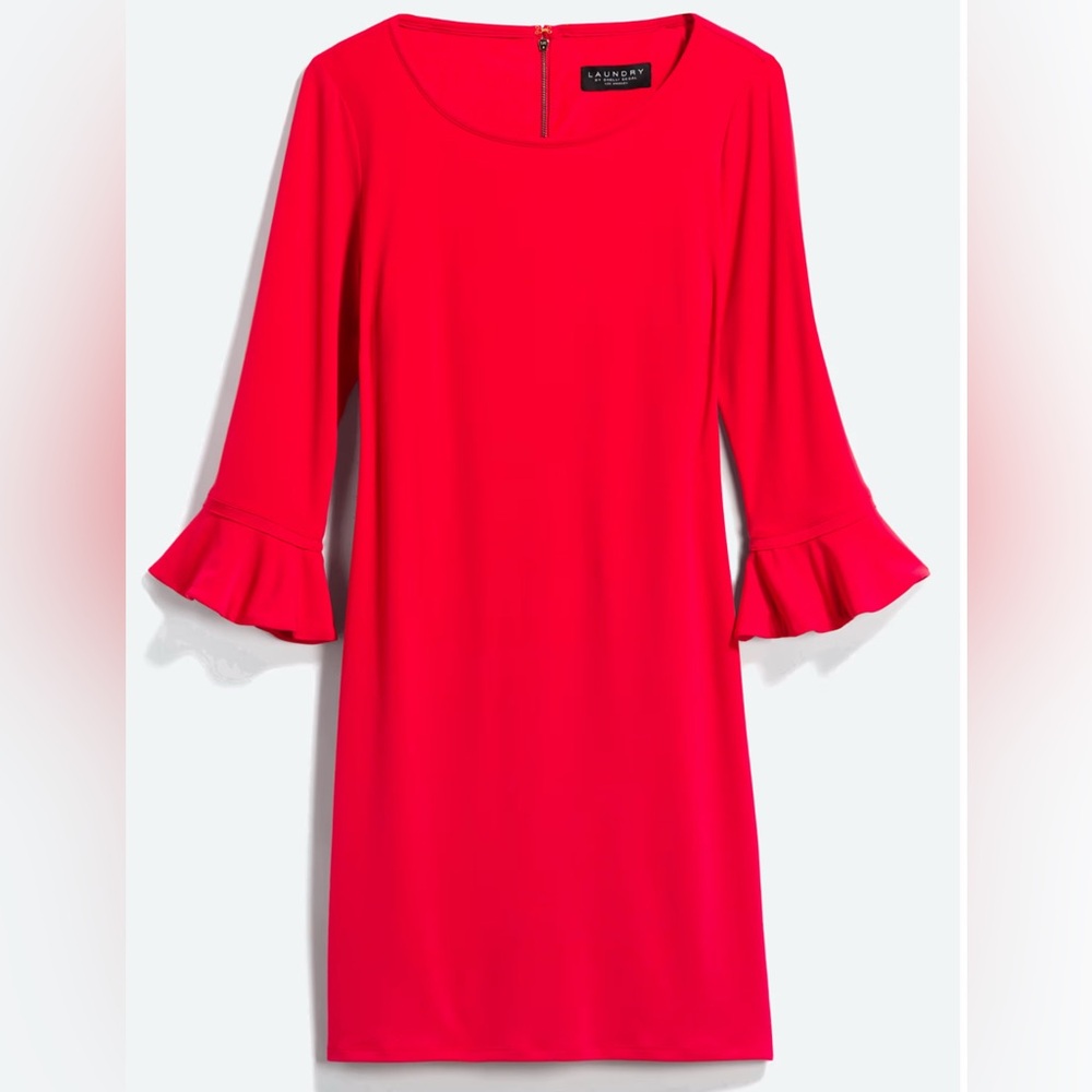 REDUCED GREAT FOR FALL Laundry By Shelli Segal Red Zoie Jersey Dress